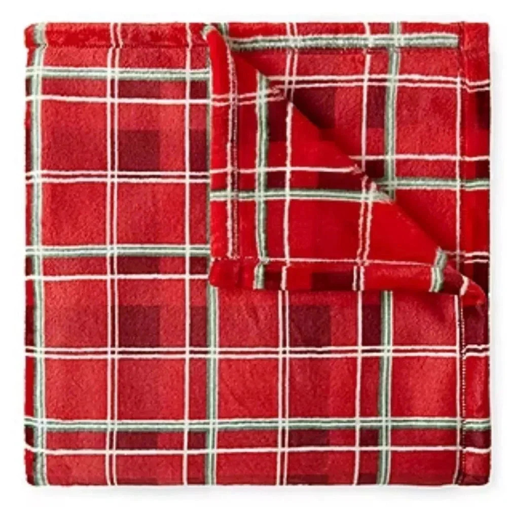 North Pole Trading Company Holiday Velvet Plush Throw, 50”x60”